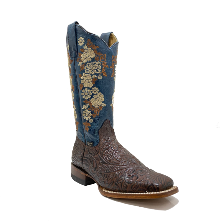 Reyme Women's Boots 043FL9 (Cin. Florestino Cafe / Organza Azul)
