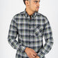 Platini Men's Modern Fit Plaid Shirt (WSL7869 - Green/Dark)