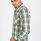 Platini Men's Modern Fit Plaid Shirt (WSL7872 - Green/Khaki)