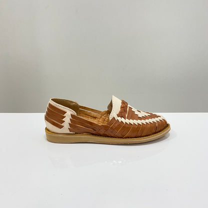 Zapato Huarache Artesanal (Panchito Trenza / Natural Nuez)