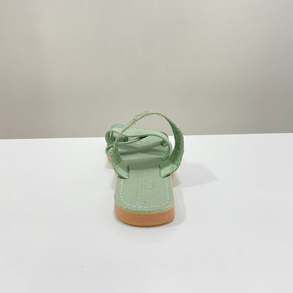 Zapato Huarache Hecho a Mano (Anillo Cruzado / Menta)