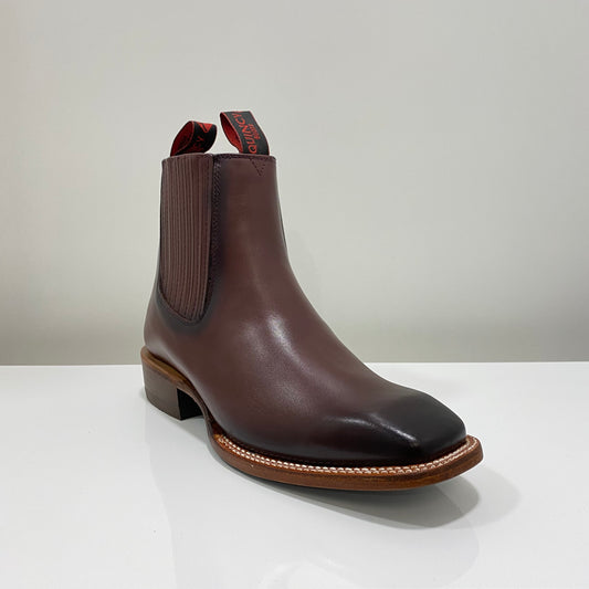 Quincy Men's Leather Chelsea Boots (Q68B8343 - Faded Burgundy)