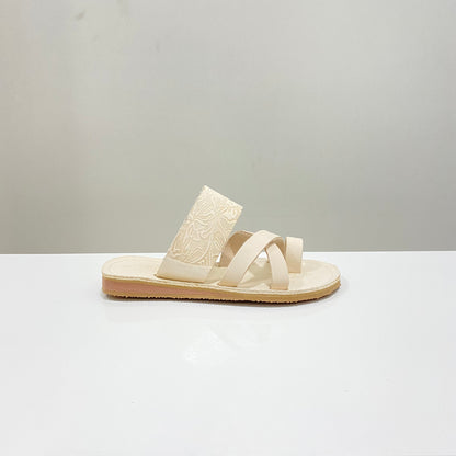 Zapato Huarache Hecho a Mano (Anillo Cruzado / Natural)