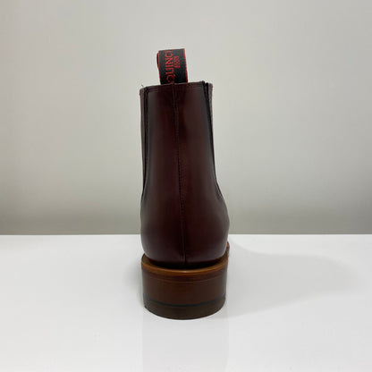 Quincy Men's Leather Chelsea Boots (Q68B8343 - Faded Burgundy)