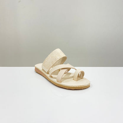 Zapato Huarache Hecho a Mano (Anillo Cruzado / Natural)