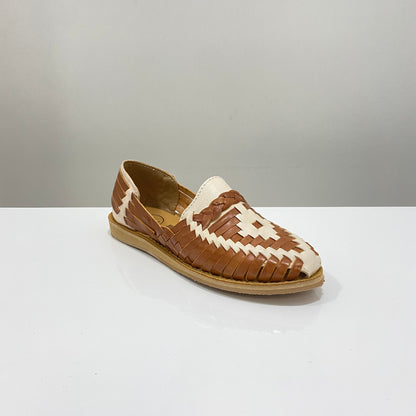 Zapato Huarache Artesanal (Panchito Trenza / Natural Nuez)