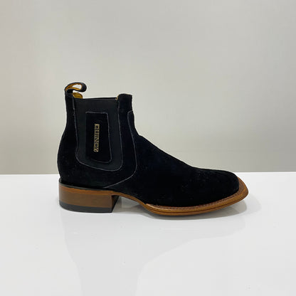 Botas Chelsea de ante Quincy para hombre (Q82BC6305 - Negro)