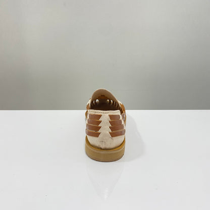 Zapato Huarache Artesanal (Panchito Trenza / Natural Nuez)