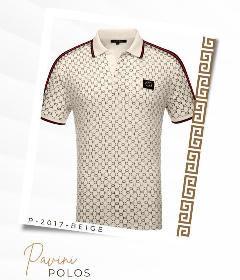Pavini Men's Polo Shirt (P-2017 Beige)