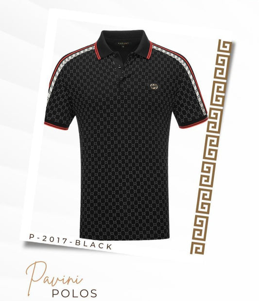 Pavini Men's Polo Shirt (P-2017 Black)