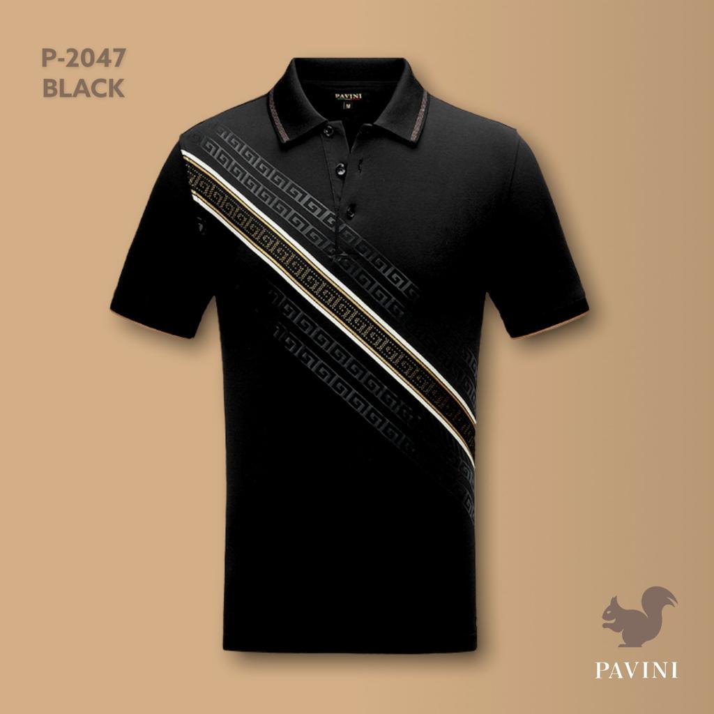 Pavini Men's Polo Shirt (P-2047 Black)