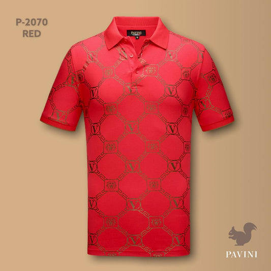 Pavini Men's Polo Shirt (P-2070 Red)